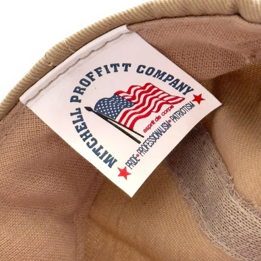 Operation Iraqi Freedom Mens Hat TAN Navy Military Snapback USA